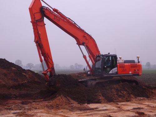 graafmachine aan het werk